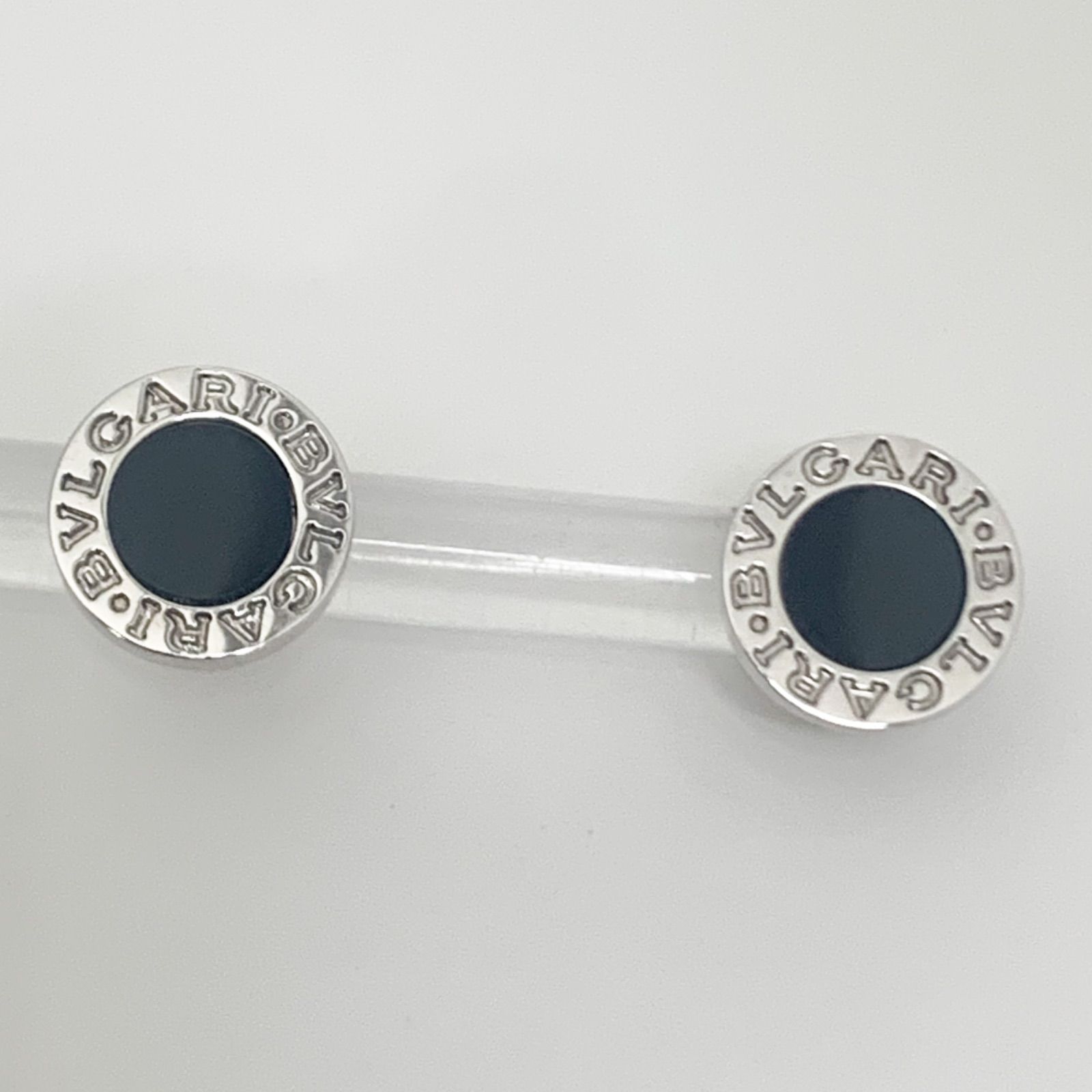 BVLGARI ブルガリブルガリ オニキス ピアス ブラック BVLGARI ブルガリ ブルガリブルガリ・ブラックオニキスピアス
