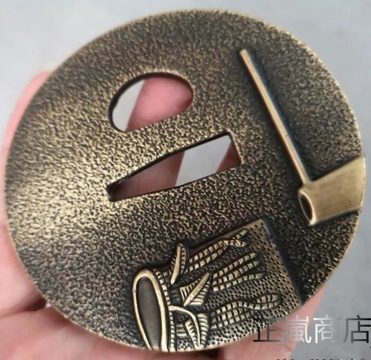 日本刀装具 刀鍔 楽人の図 銅地 細工 絵金銀 刀剣美術 武道具 - メルカリ