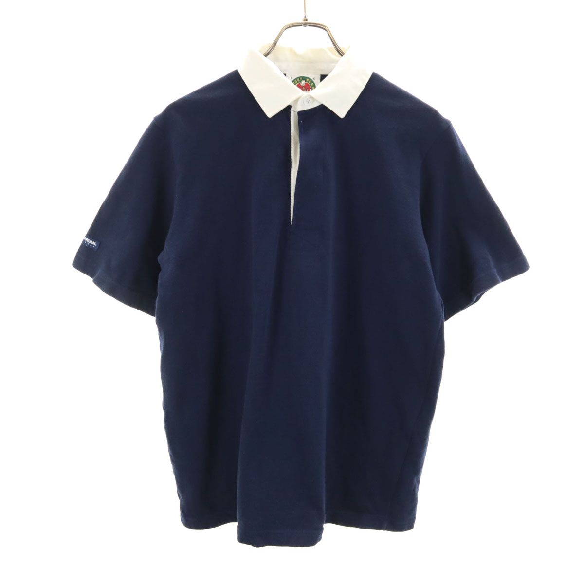 Barbarian バーバリアン ラグビー 半袖 ラガーシャツ L ネイビー