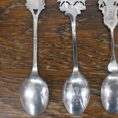 イギリス製 アンティーク 純銀 スターリングシルバー スプーン 4本