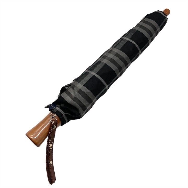 ♦︎未使用♦︎ バーバリー　Burberry　折りたたみ傘　雨傘　グレーチェック 良品 BURBERRY バーバリー ノバチェック 折り畳み傘 雨傘 高級傘
