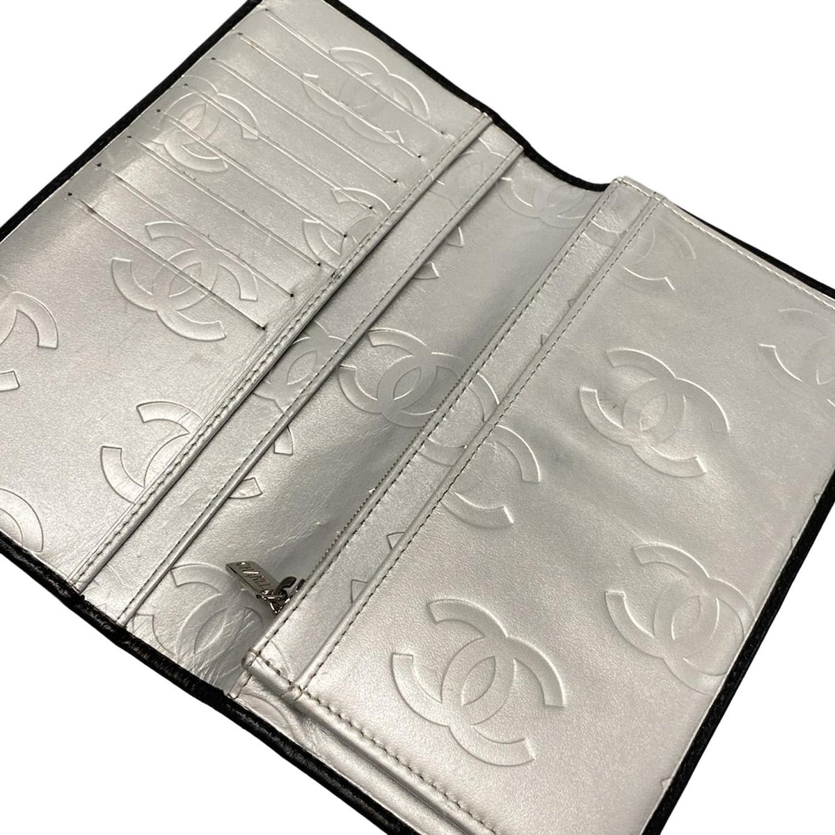 CHANELシャネル 長財布 カンボンライン ラムスキン