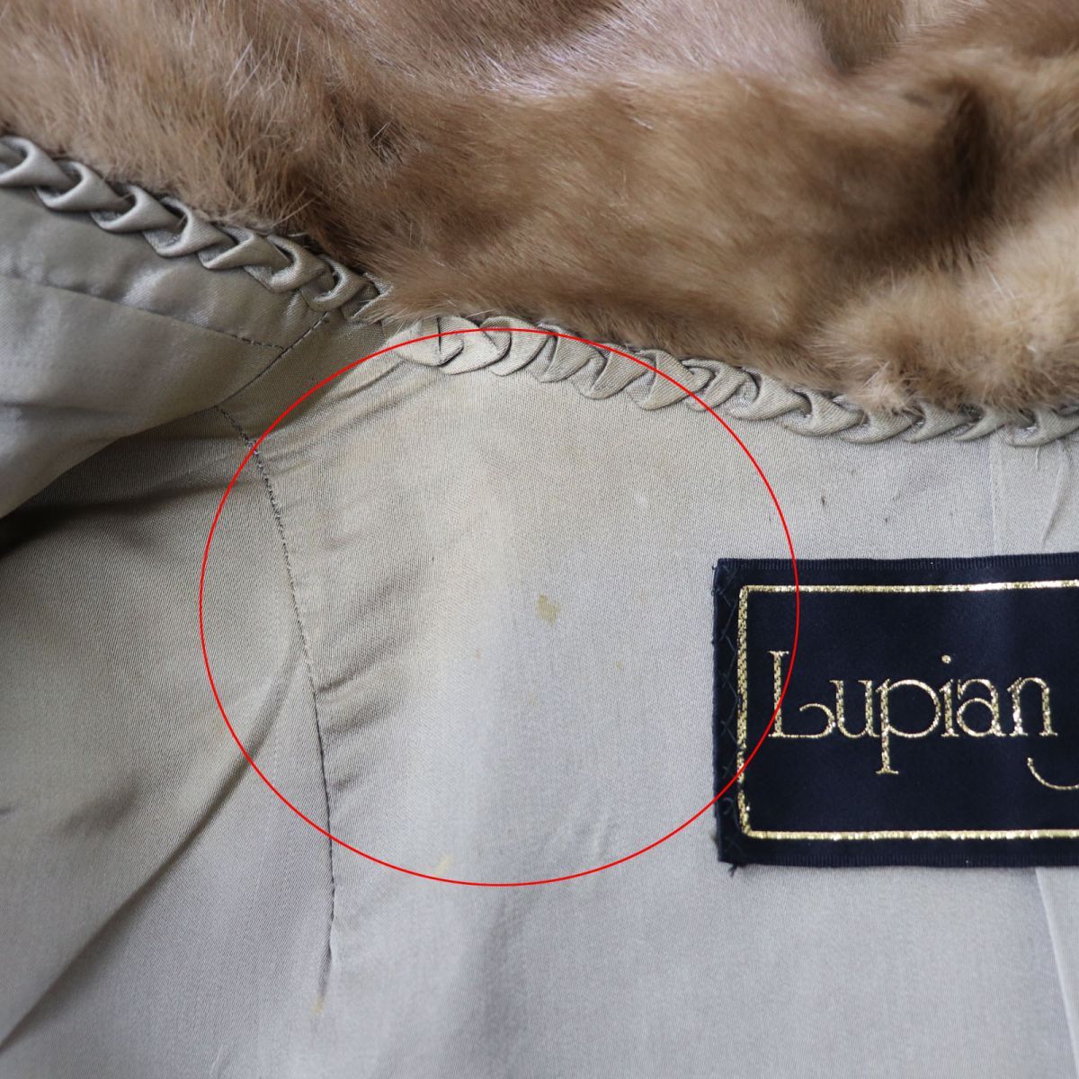 美品 Lupian fur ルピアンファー ミンク ファーコート 毛皮コート-