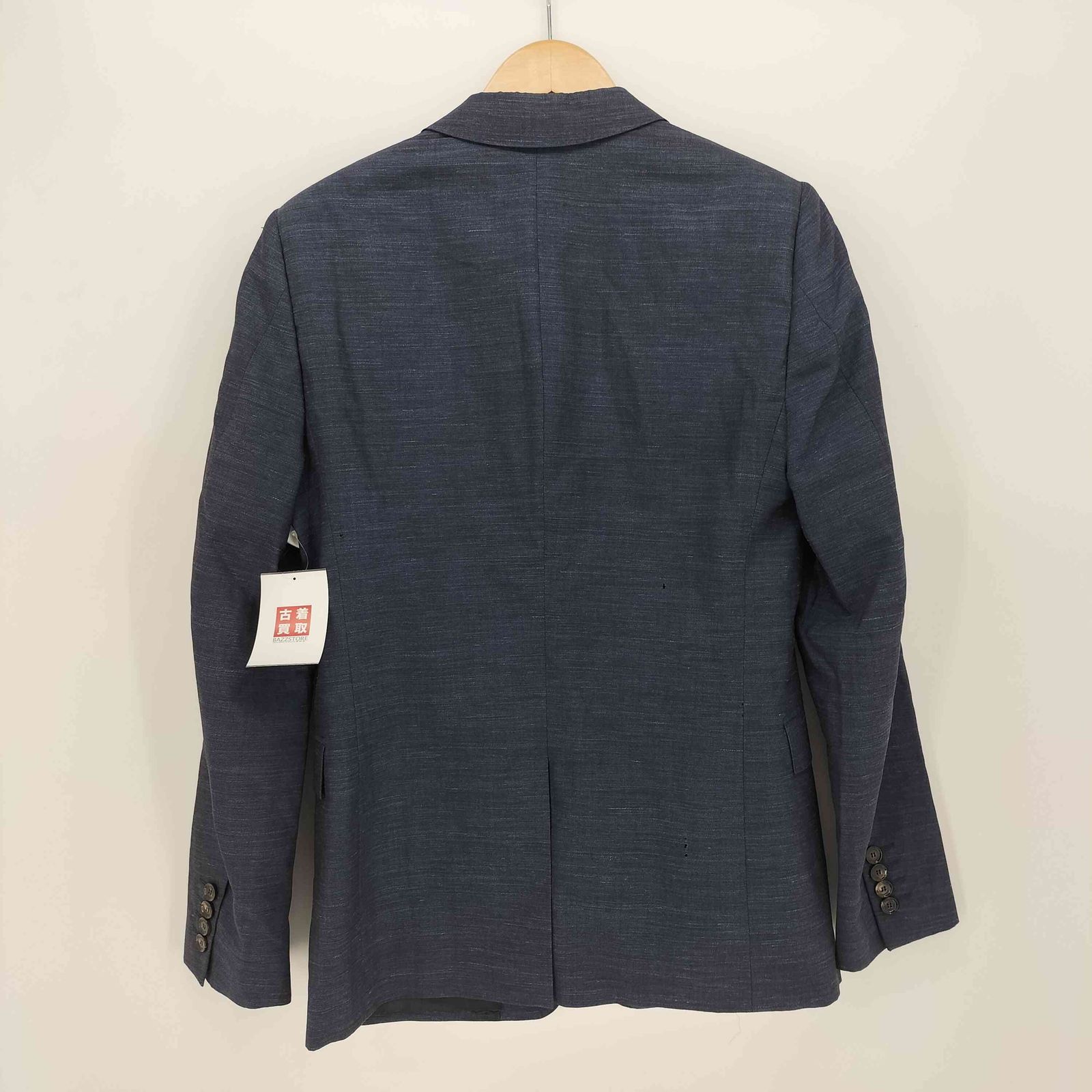 【美品】Burberry London テーラード　シルク　リネン紺　Lサイズ バーバリーロンドン 【極上のシルク】 BURBERRY LONDON