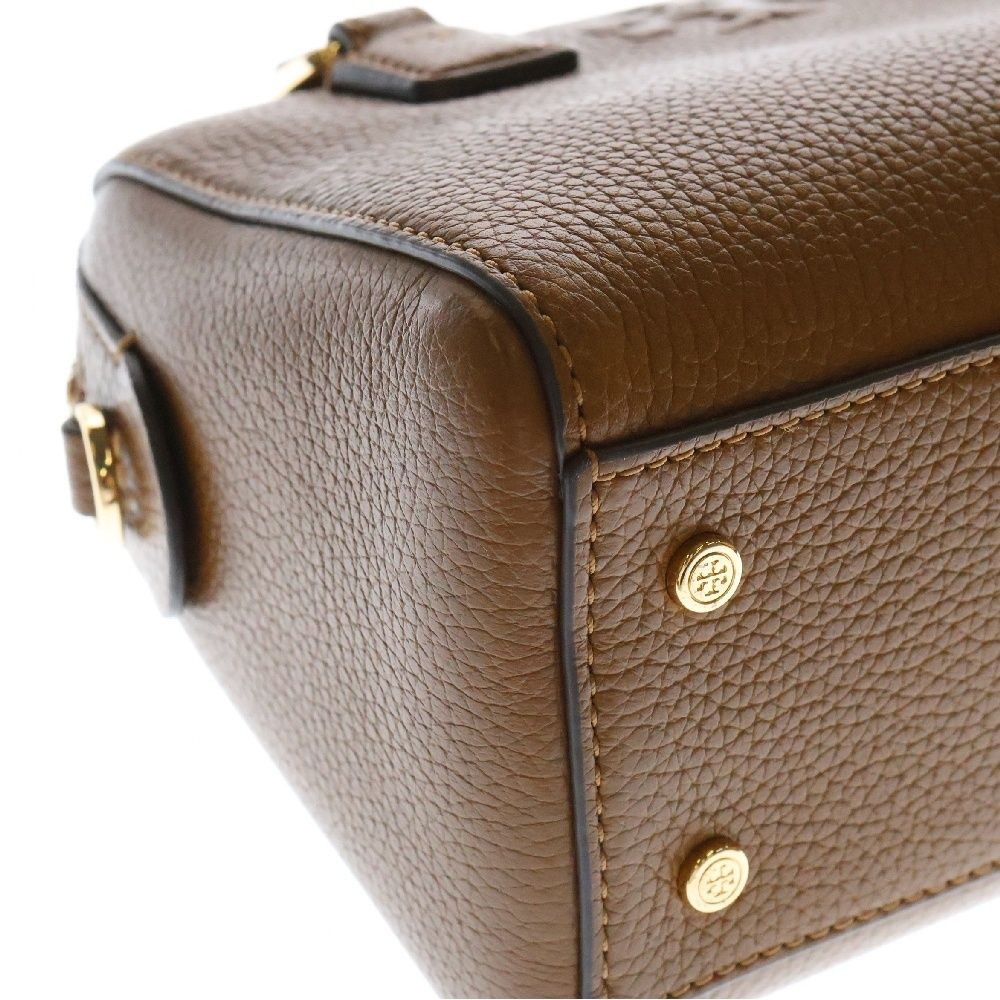 Tory Burch ゴールド金具 レザー ミニボストン TORY BURCH (トリー バーチ) ミニボストンバッグ 2way