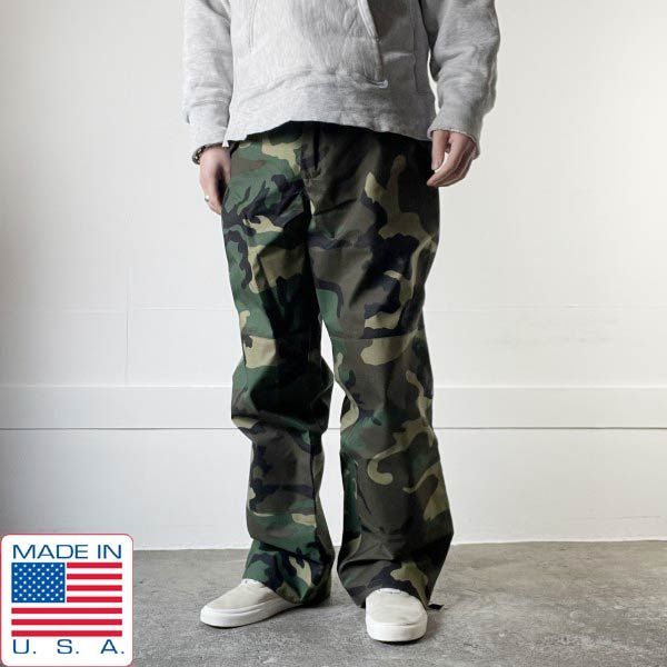 米軍 PX品 ECWCS 迷彩 ゴアテックス パンツ ウッドランド カモ S-L ミリタリーパンツ バイカー GORE-TEX D125-25-0001ZV