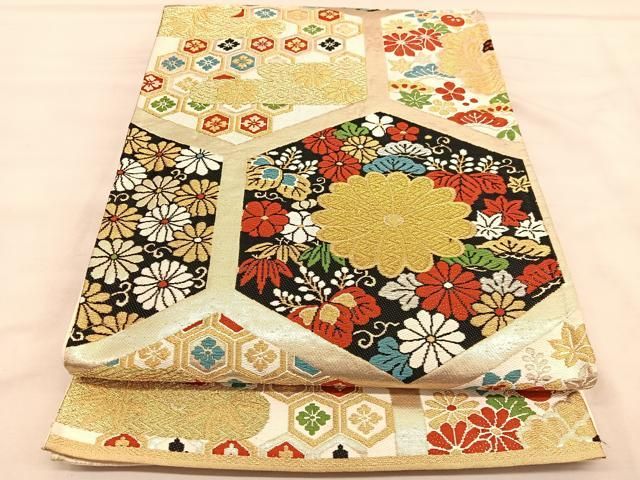 浪平部屋　メルカリ便 平和屋着物◎六通柄袋帯 唐織 鳳凰花文 金糸 正絹 逸品