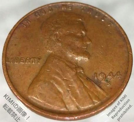 1 Cent Lincoln 1944 S 1 Cent Lincoln Memorial Cent 1944 S Penny United  States coin 1セント硬貨 1944 S アメリカ合衆国 1セント硬貨 リンカーン 1セント硬貨 1ペニー - メルカリ