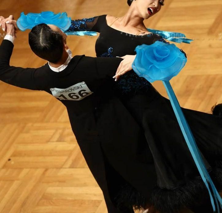 2025 ダンスウェア ラテンダンス 舞台 発表会 ダンス衣装 社交ダンス フリルフロート 花 社交ダンス モダンダンス オーダーメイド