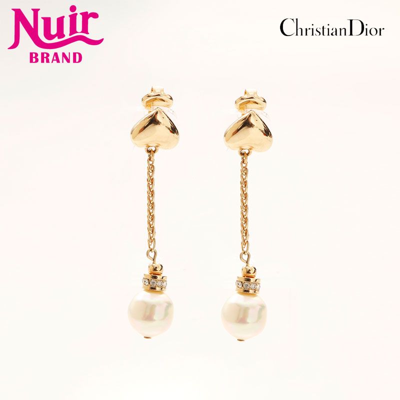 Christian Dior クリスチャンディオール イヤリング パール スイング