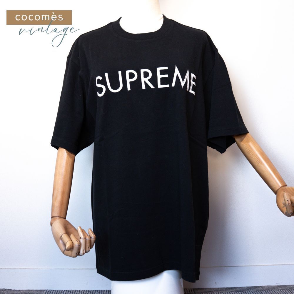Supreme シュプリーム Tシャツ 半袖 Lサイズ ブラック ホワイト コットン ロゴ ユニセックス