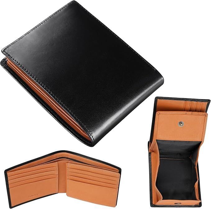たかページ ファブリツィオ] 財布 メンズ 二つ折り ボックス型 小銭入れ