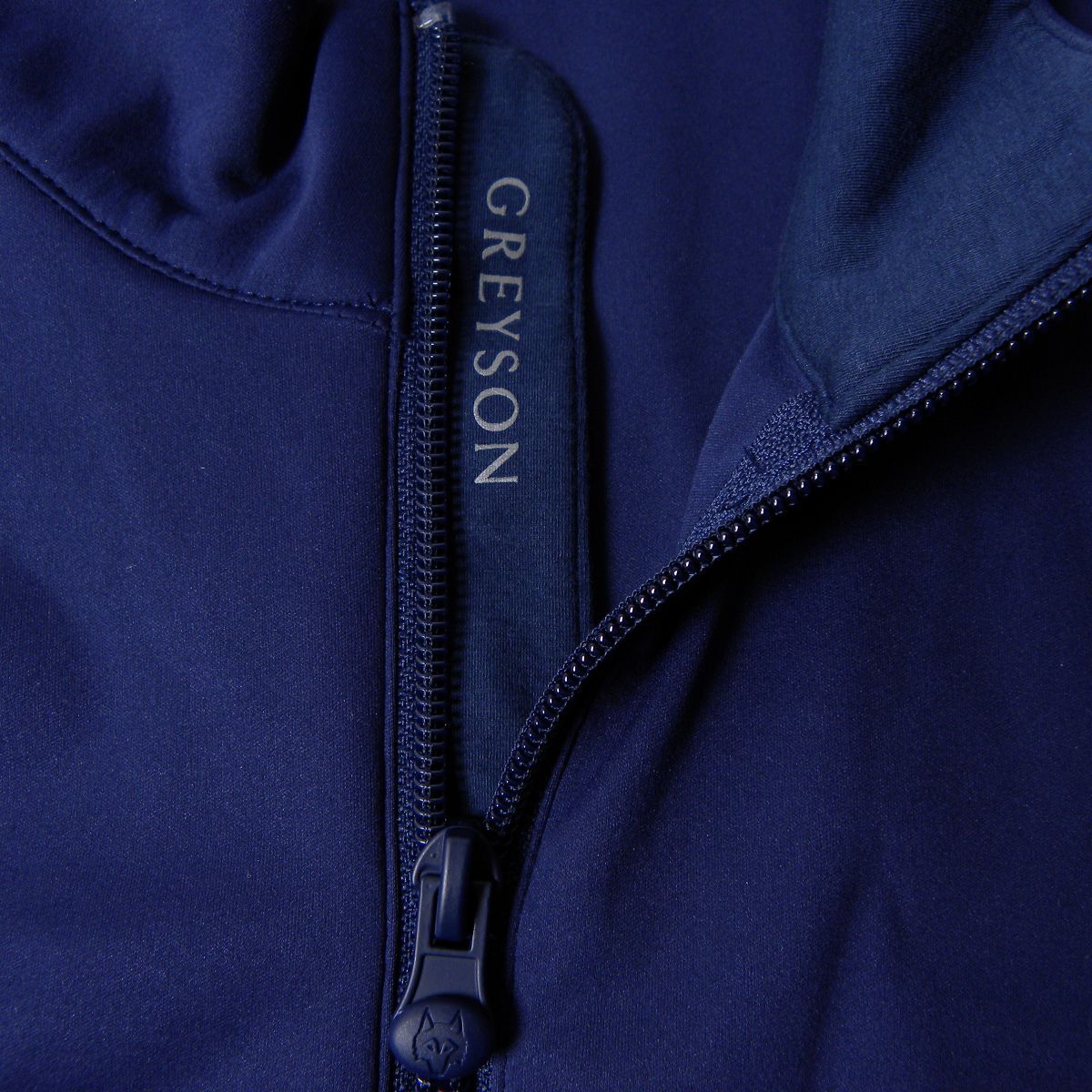 スニードジャック GREYSONグレイソン オオカミアイコン付ハーフジッププルオーバーシャツ インナー ストレッチ 切替 ゴルフウェア S ネイビー WWW_SMP1DAWEKUDUS_SCH_ID