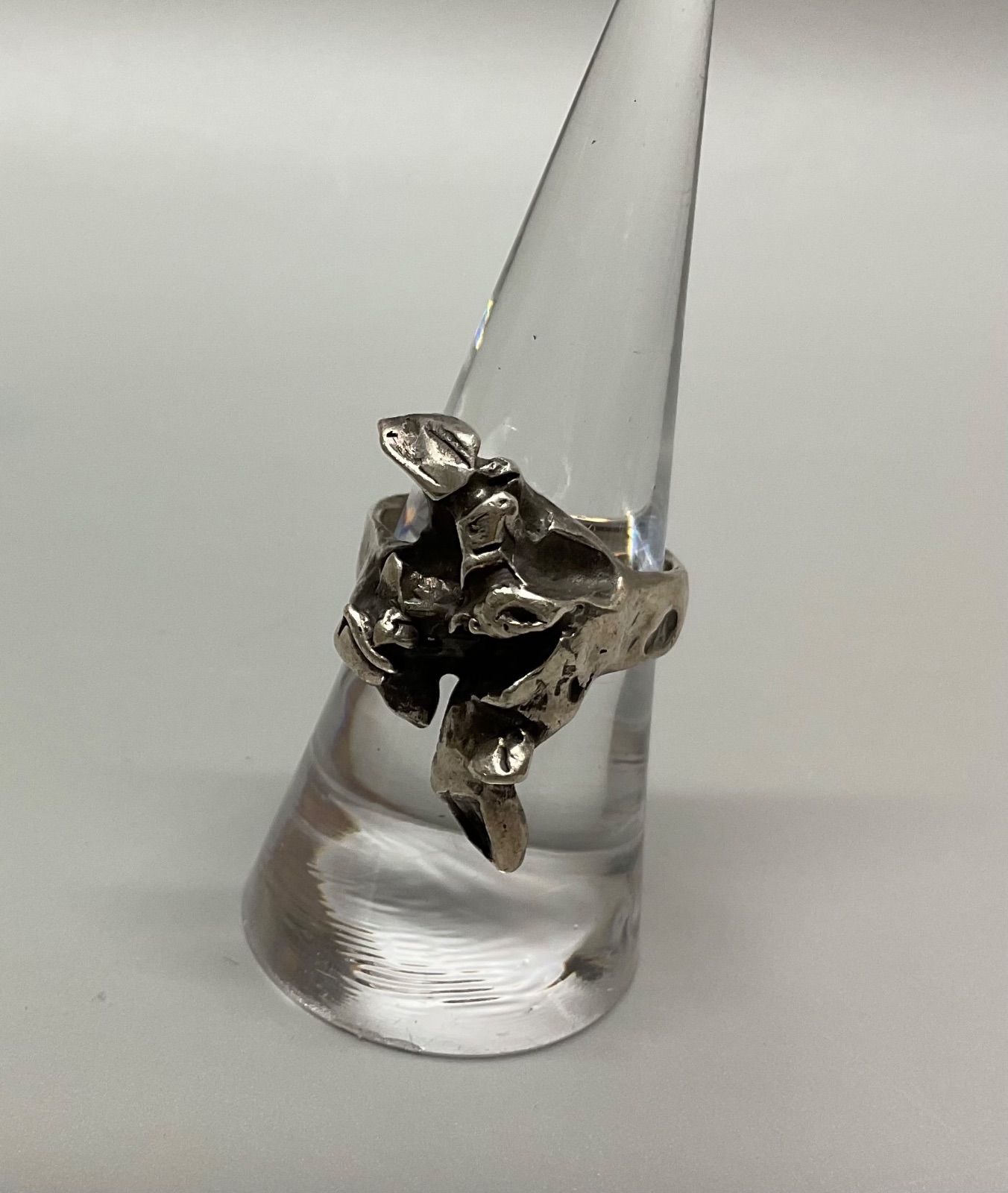 w1 シルバーリング silver刻印 15号 11.1g アンティーク ヴィンテージ
