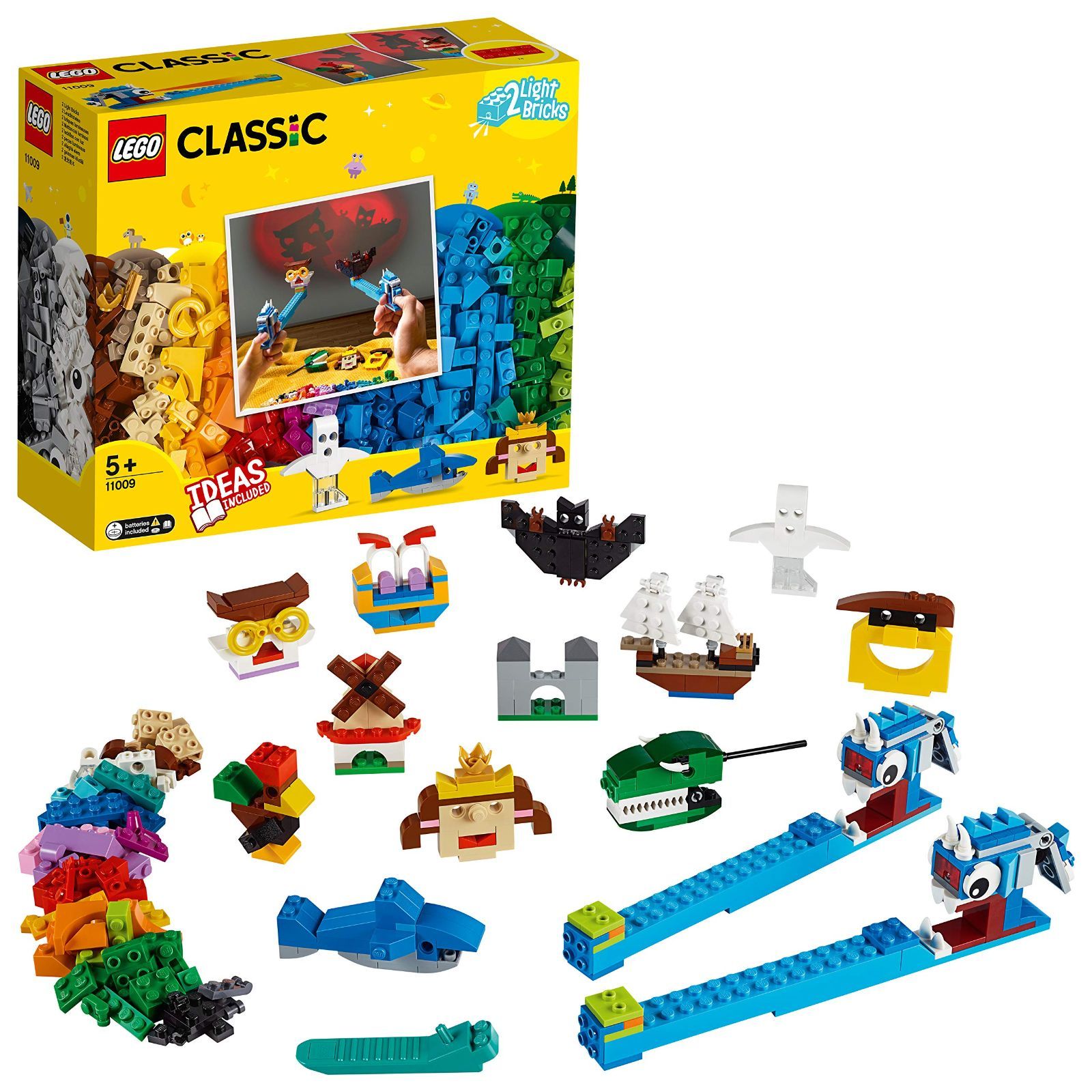 特価セールレゴLEGO クラシック アイデアパーツ シャドウシアター ライトとビルディングセット 影絵 5才以上向けおもちゃ 11009