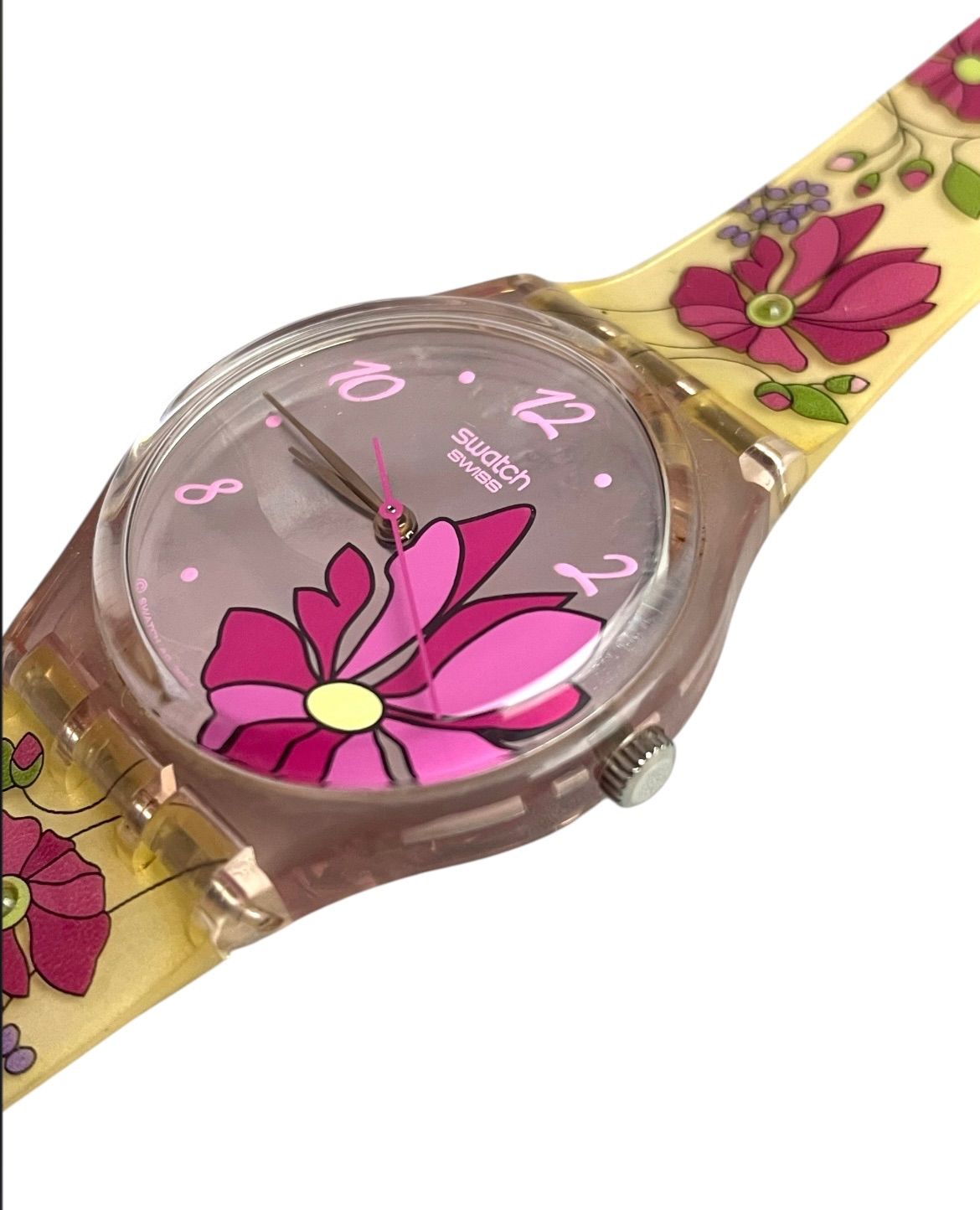 稼働 良品  Swatch スウォッチGENT BLOOMING BOUQUET腕時計 花柄 フラワー