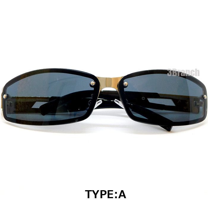 チョイ悪 オラオラ系■ スクエア型 メタル サングラス C-2金茶 哀川翔 暴走族 旧車 不良 ヤンキー デコトラ 右翼 所ジョージ 