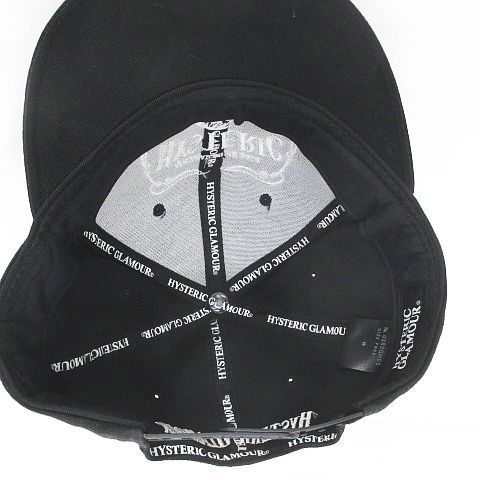 ヒステリックグラマー HYSTERIC GLAMOUR 帽子 キャップ FREE 黒