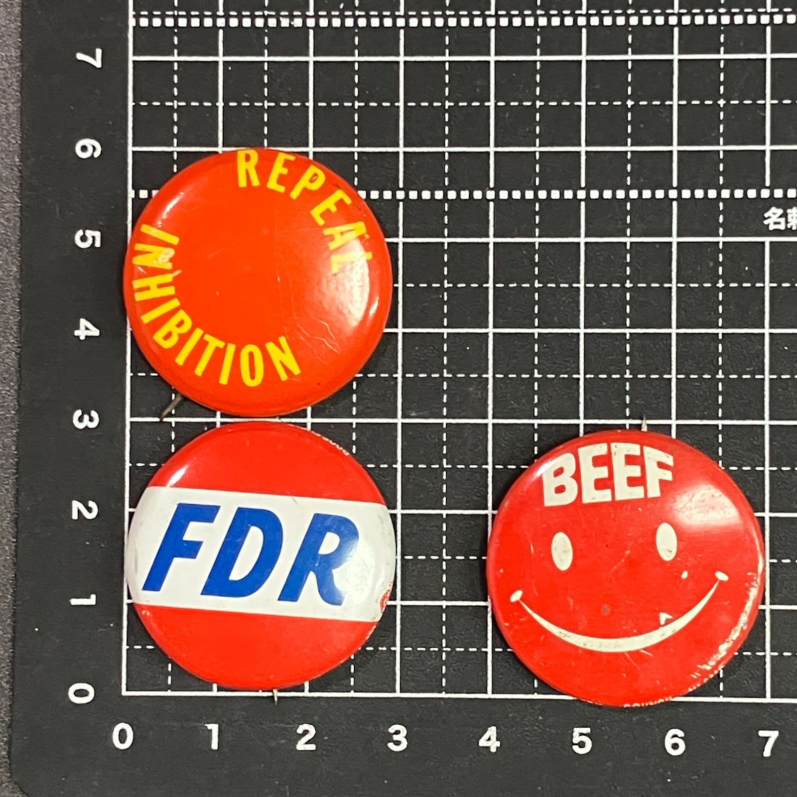 缶バッジ アメリカ 輸入 雑貨 ビンテージ 『 FDR フランクリン ルーズ