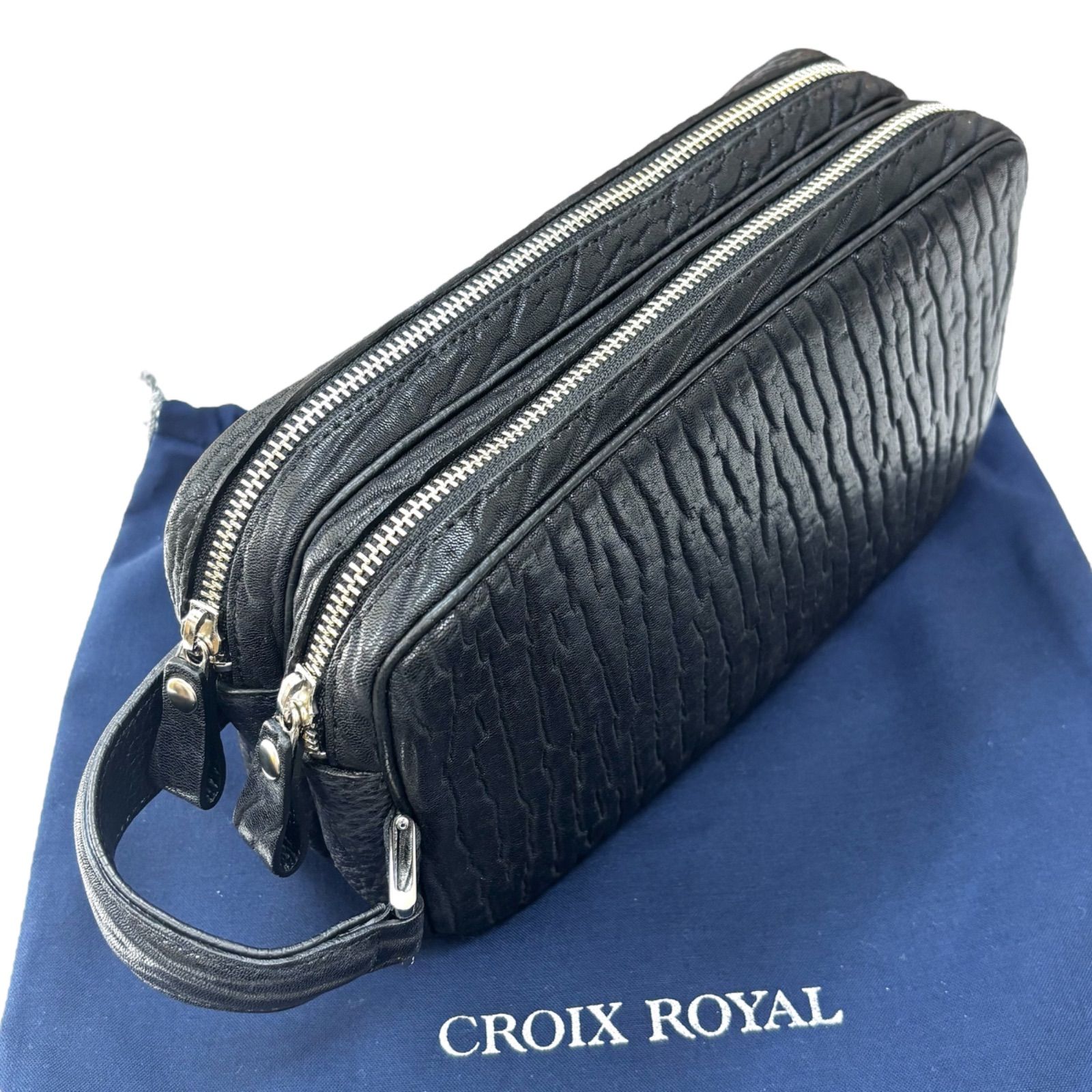CROIX ROYAL 革バッグ ブラック 新品 未使用品 【公式通販】