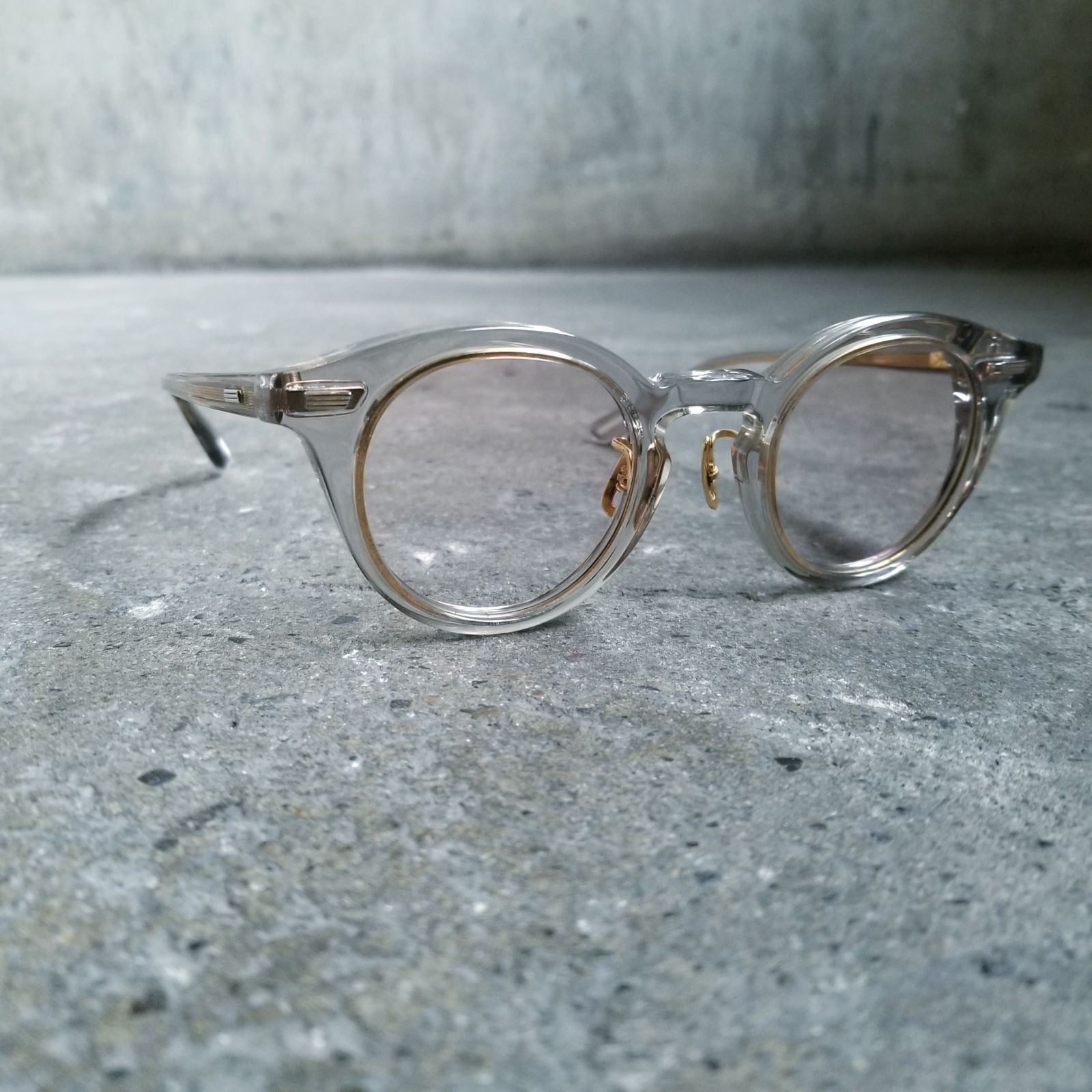 YUICHI TOYAMA 5 POISSY COL.04 Clear Gray / Gold 45□25 ユウイチ