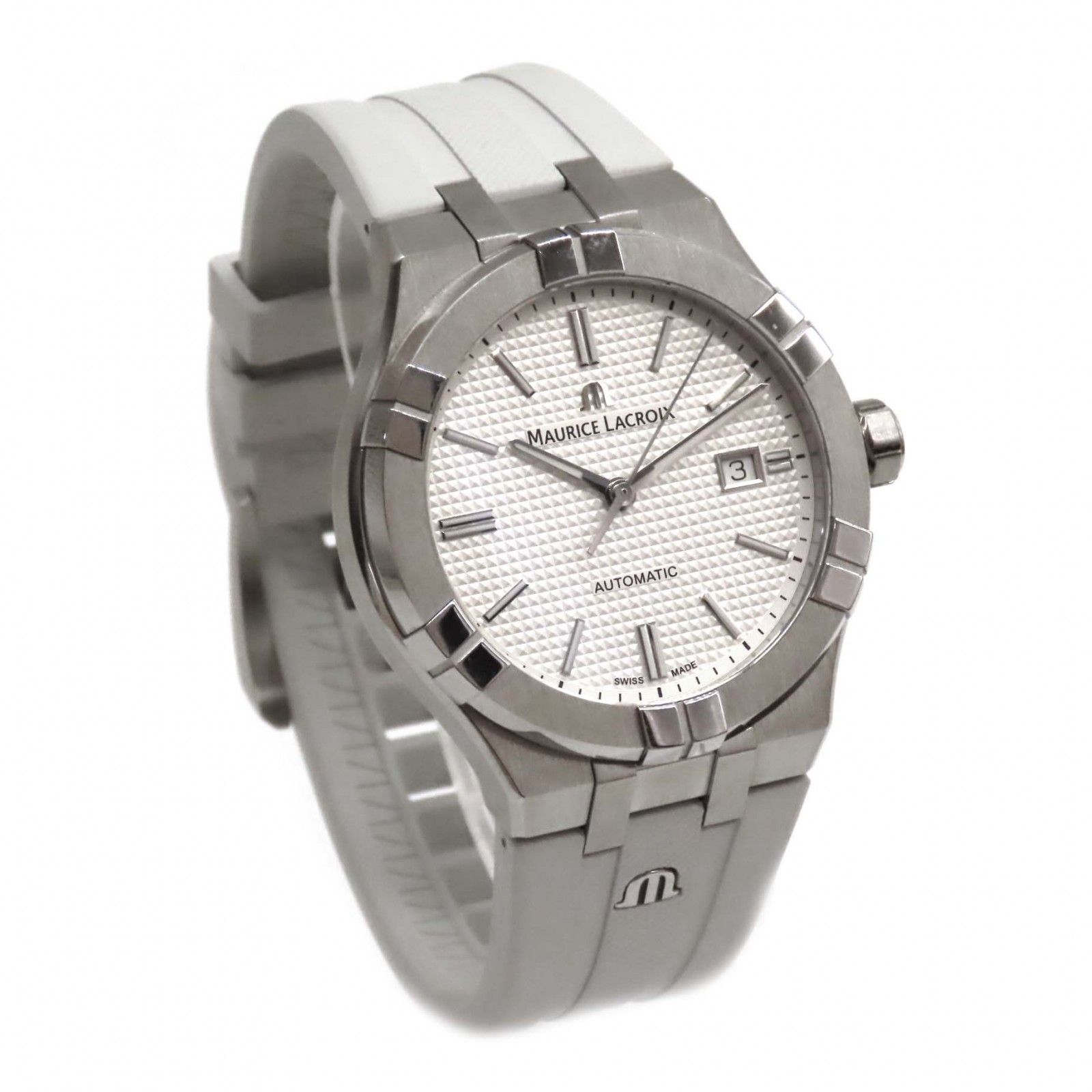 MAURICE LACROIX モーリスラクロア AI6008-SS000-130-2 アイコン オートマティック 42mm ホワイト文字盤 自動巻き メンズ腕時計 ステンレス ML115搭載 A2405984