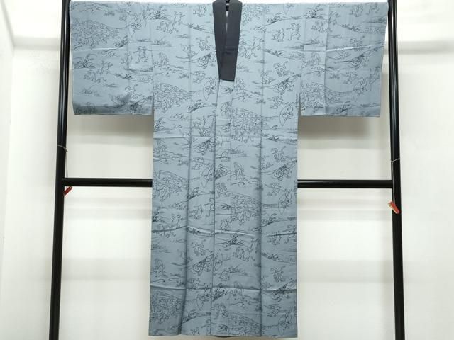 平和屋着物○男性 長襦袢 袷 鳥獣戯画 正絹 逸品 CAAS8479vf - メルカリ