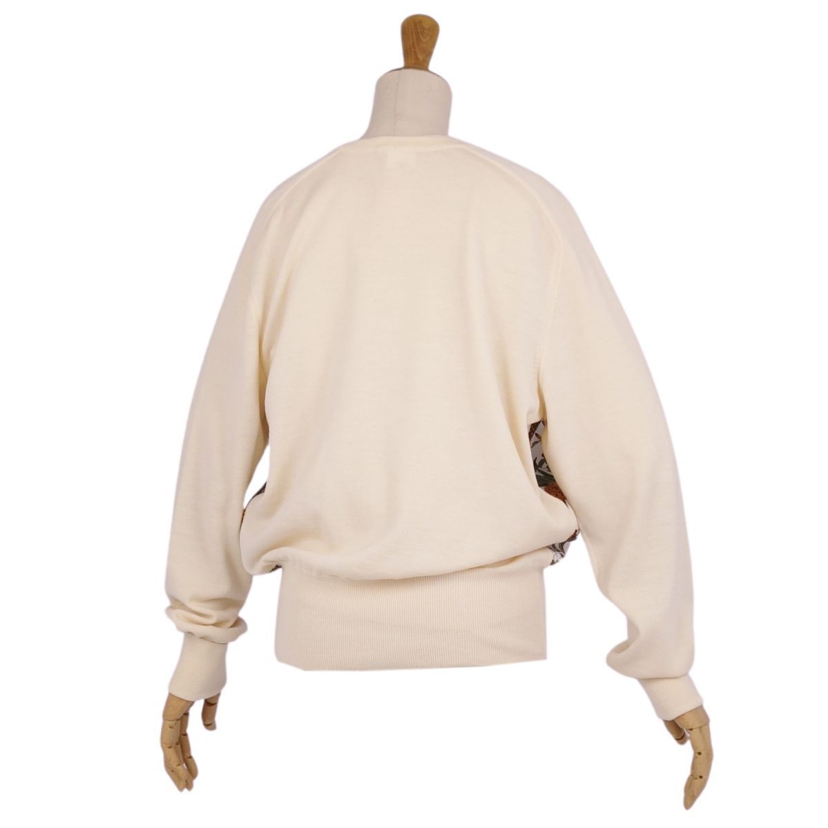 ビンテージ美品！　エルメス　シルク　アンサンブル　ニット　カーディガン　グレー ビンテージ美品！ エルメス シルク アンサンブル ニット