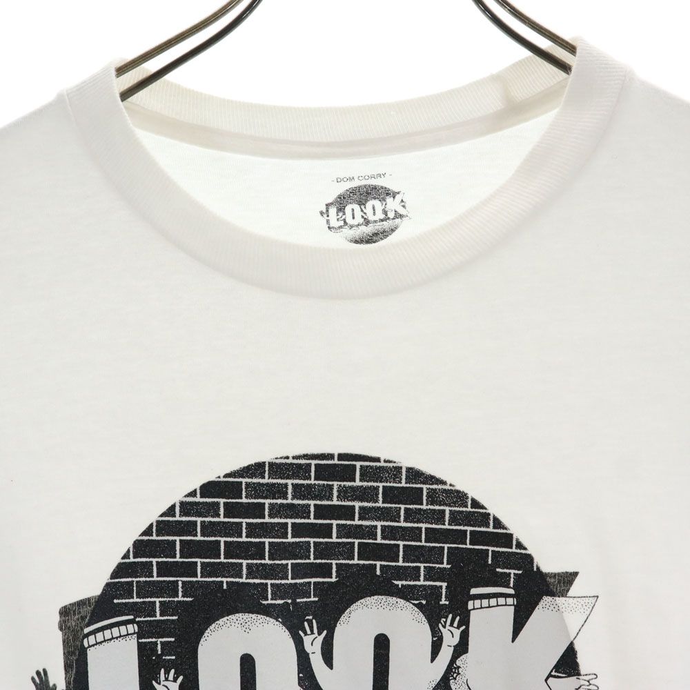 ルックスタジオ プリント 半袖 Tシャツ M ホワイト LQQK STUDIO THE