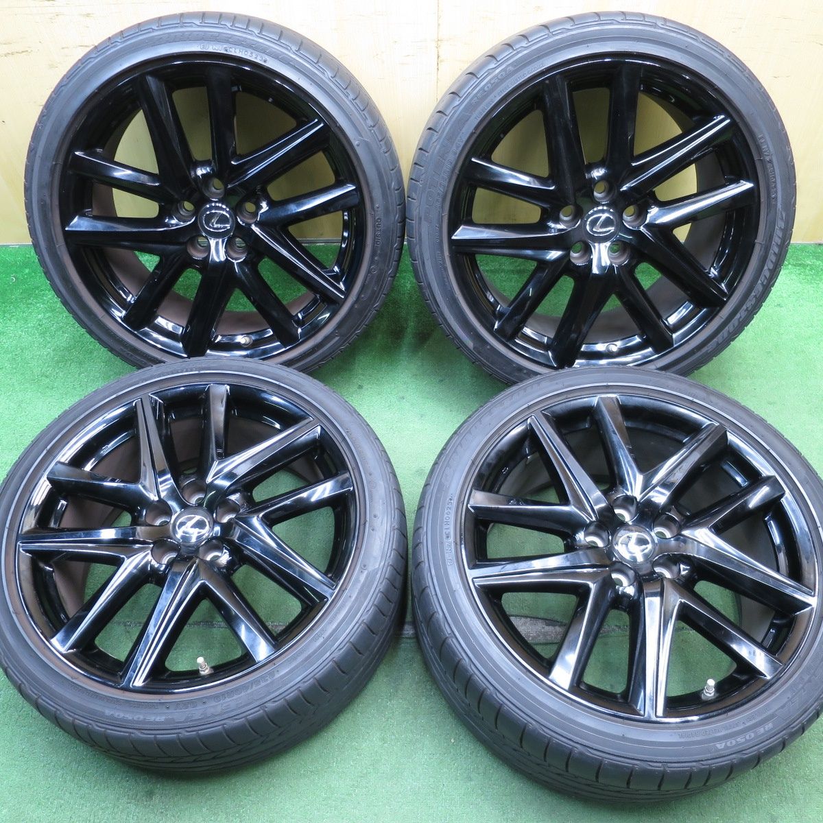 センサー付 バリ溝 23年 8.5分 レクサス GS Fスポーツ 特別仕様 純正 235|40R19 265|35R19 ブリヂストン ポテンザ RE050A 19インチ PCD114.3|5H 5053010NJノ