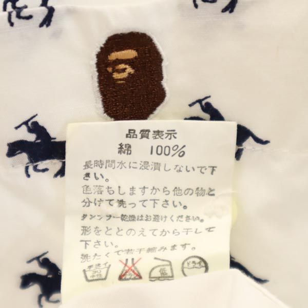 NK5のアパレルページA BATHING APE 長袖シャツ 総柄 ブランドロゴ 刺繍