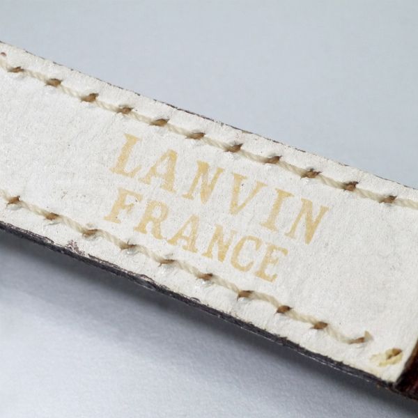 LANVIN pari's腕時計　スクエア　手巻き　【稼動品】 稼働 美品 LANVIN メンズ腕時計 ホワイトローマン ゴールド