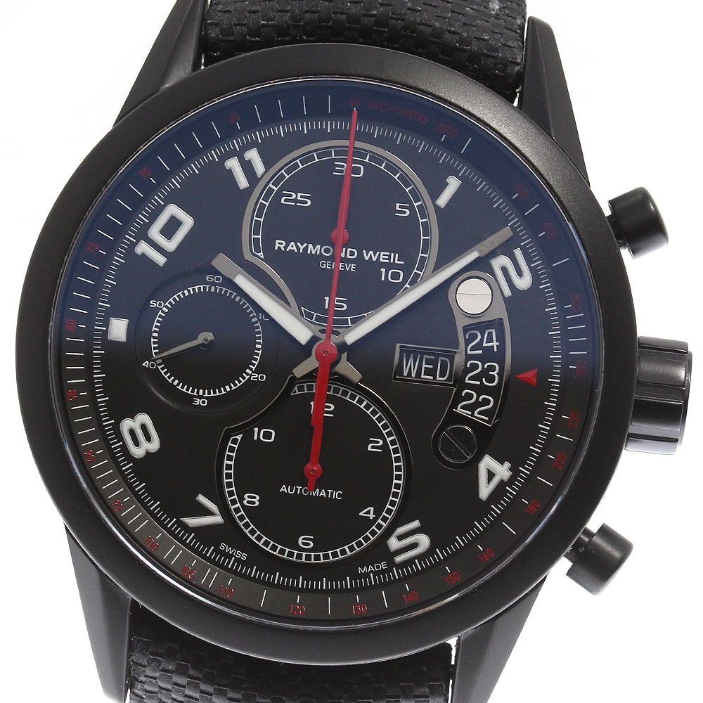 ☆良品【RAYMOND WEIL】レイモンドウィル クロノグラフ 7730-BK-05207