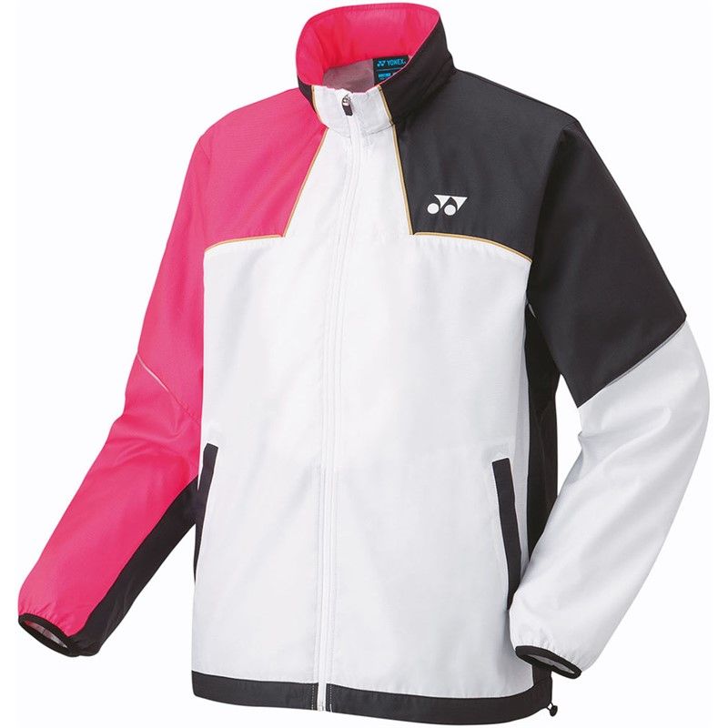 格安，品質保証 yonex(ヨネックス) ジュニア ウ裏地付きウィンドウォーマーシャツ テニス ウインドシャツ J (70095j-062)、ホワイト/ピンク その他