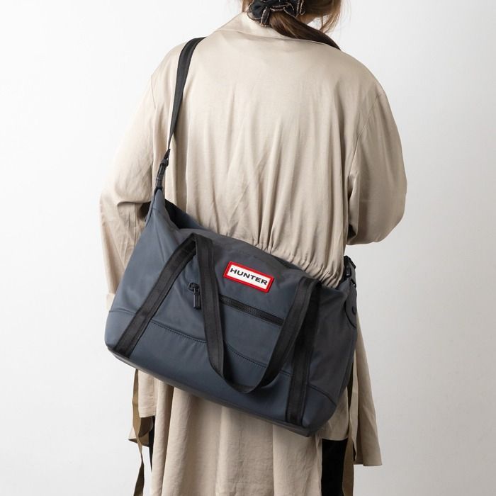 訳あり特価 HUNTER トートバッグ TOPCLIPTOTE MIDIUM UBS1201KBM ナイロン ミディアム トップ クリップ トート バッグ - ブラック