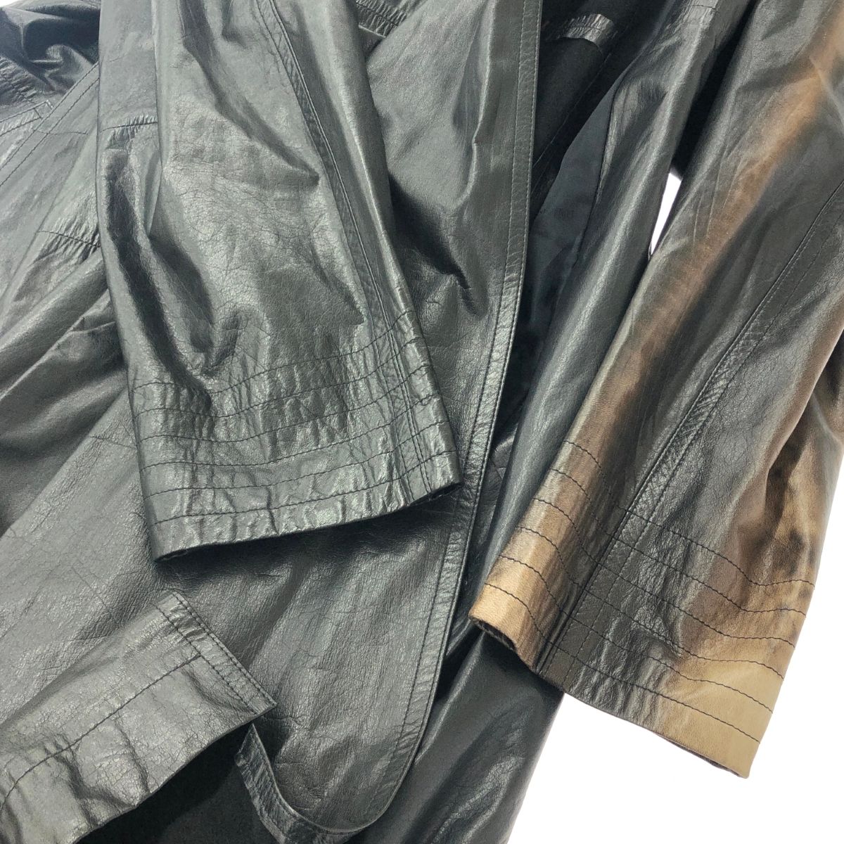 ルナマティーノ　レザージャケット LUNA MATTINO ルナマティーノ レザーモッズコート ブラック 黒