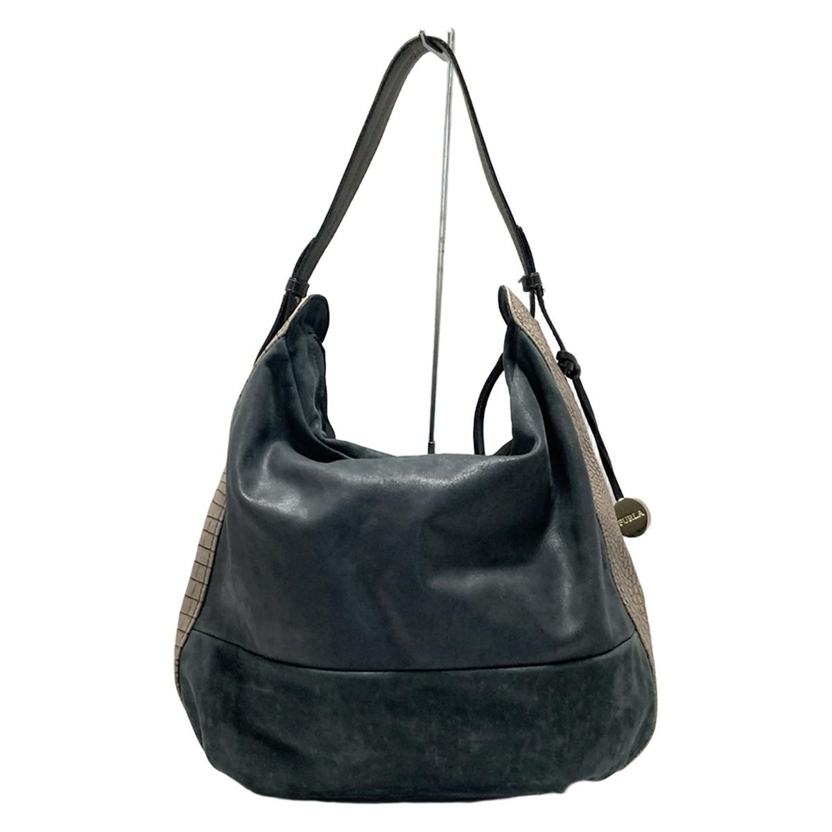 FURLA ブラウン 型押しレザー ショルダーバッグ FURLA エリザベス