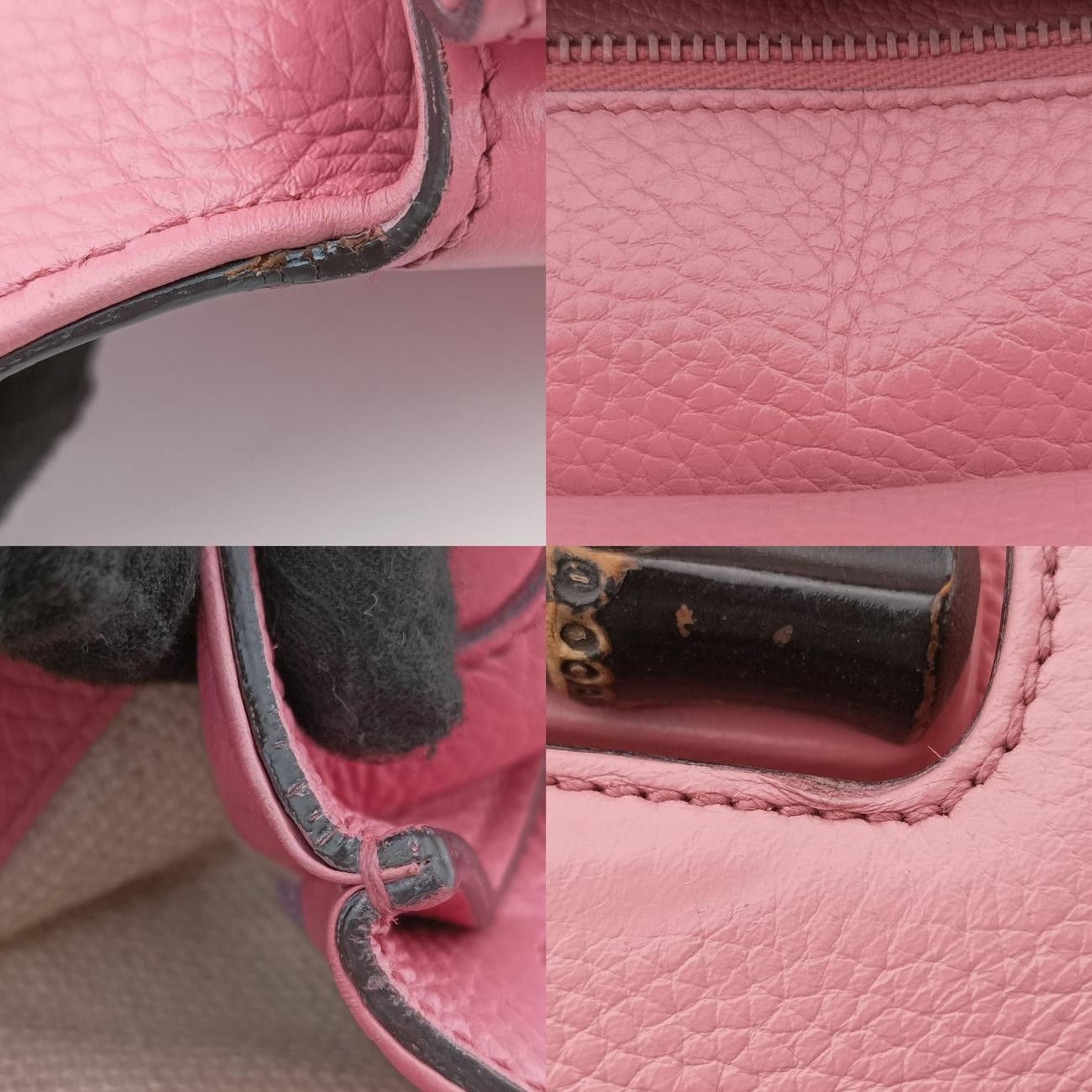 グッチGucciバンブーデイリーピンクレザー392013B019428341