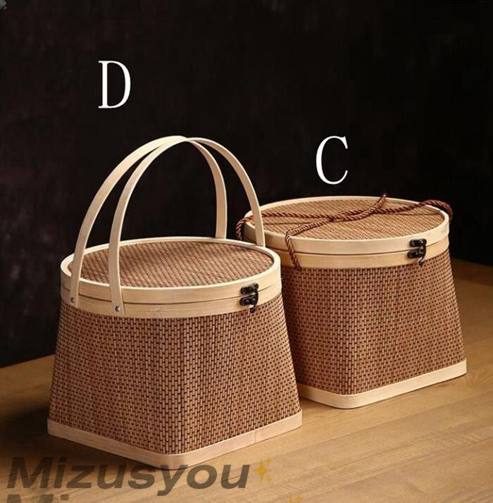 未使用 国産 竹かご 竹籠 取っ手付き バスケット バッグ ケース 竹細工 取っ手付き 竹籠 | 古雑貨,籠 バスケット | R-select 未使用 国産 竹