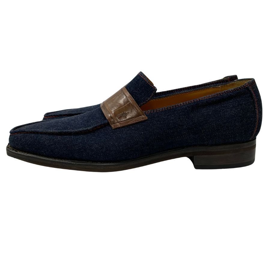 コルテ　Corthay ネイビー スエード ローファー コルテCorthay ネイビー スエード ローファー