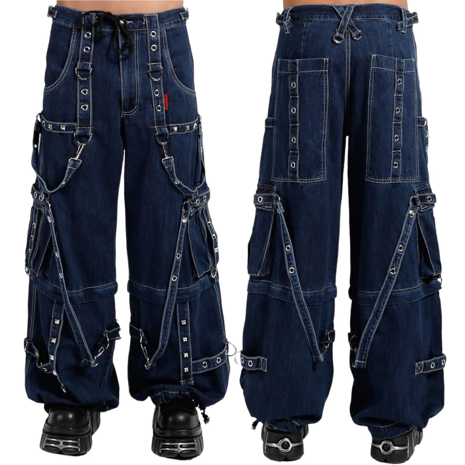 正規取扱店☆TRIPP NYC（トリップニューヨークシティ）DENIM STRAP PANT(JM7117M-DS)＊トリップニューヨークシティ  ワイドパンツ ワイドデニム ボンデージパンツ B系 パンク y2k ボンテージ バギーデニム - メルカリ