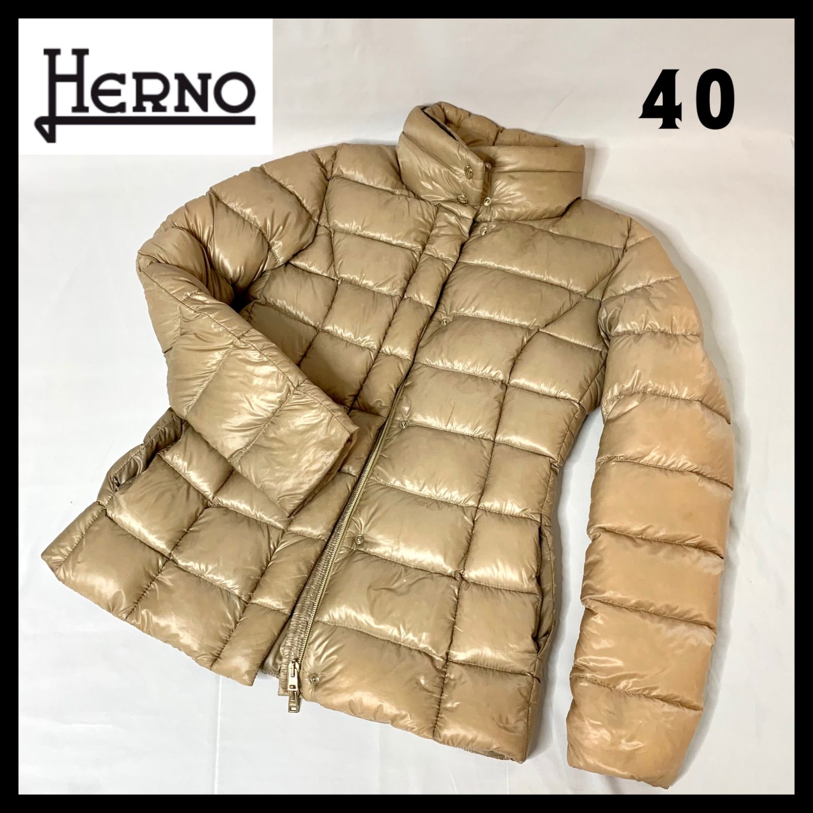 ヘルノ　HELNO ダウンジャケット　ミルクベージュ　40発送時は多少圧縮して発送します
