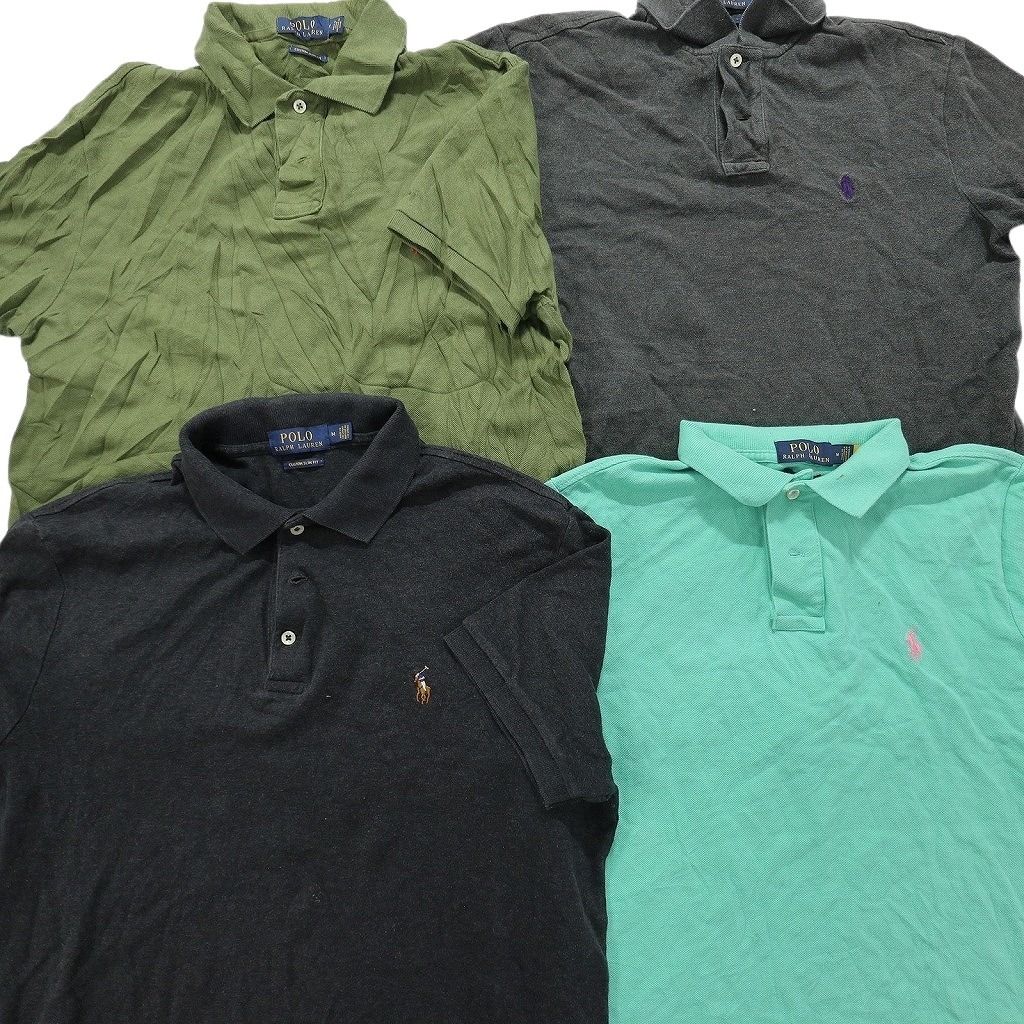 古着卸 まとめ売り ラルフローレン ポロシャツ 15枚セット メンズ S |M オールドタグ 90s ネイビー グレイ 古着 NB9670
