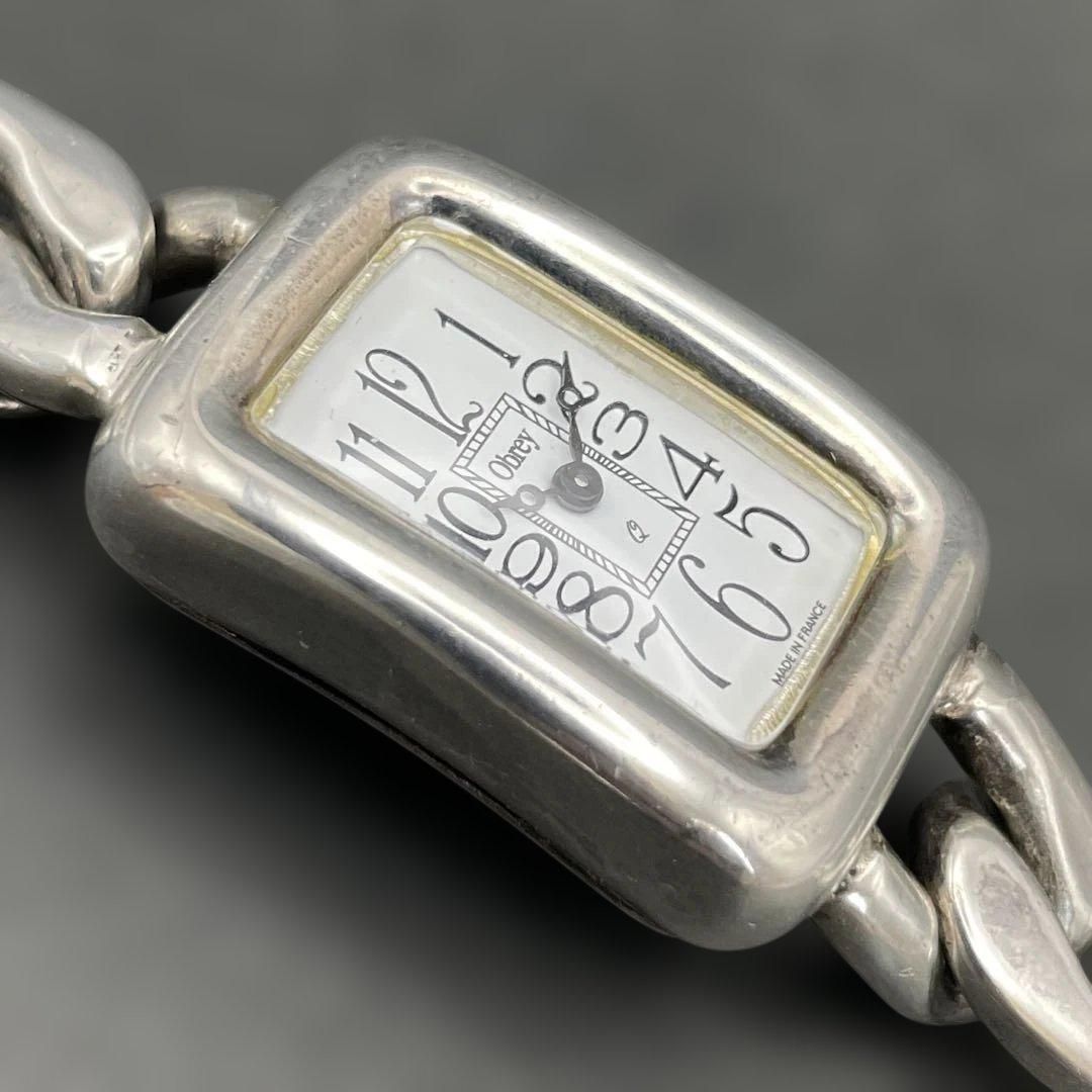 Obrey SOLID SILVER 純銀 チェーンブレスレットウォッチ