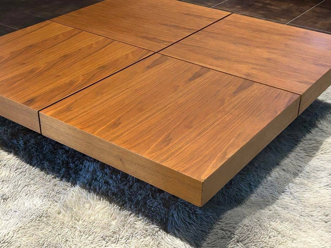 モダン ローテーブル スクエア型 ウォールナット スクエアテーブル