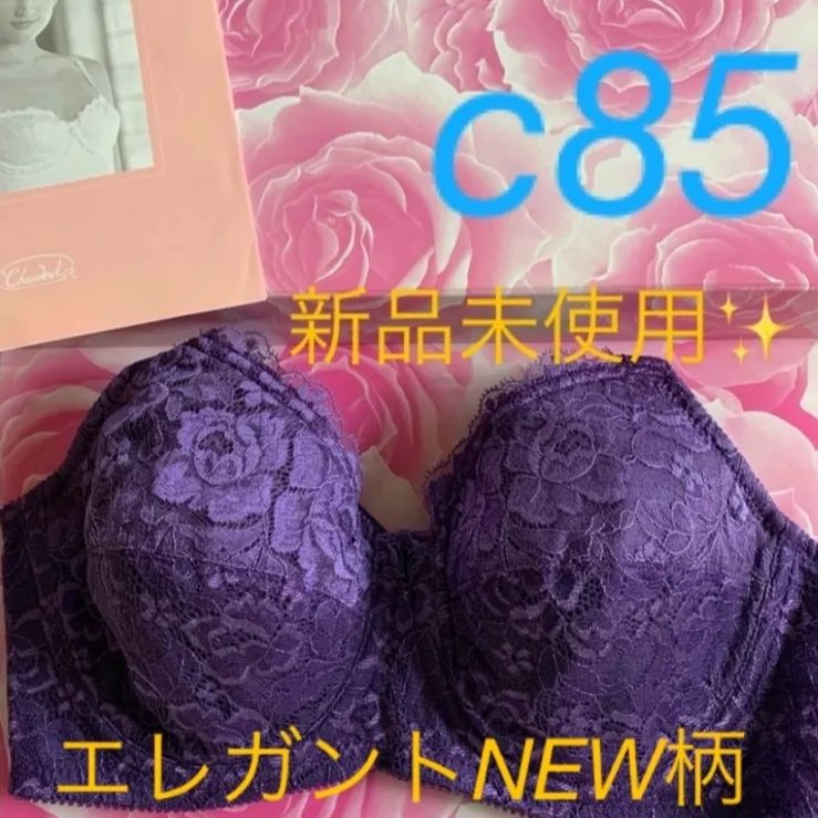 シャンデールエレガントバイオレットブラジャーC85新品未使用