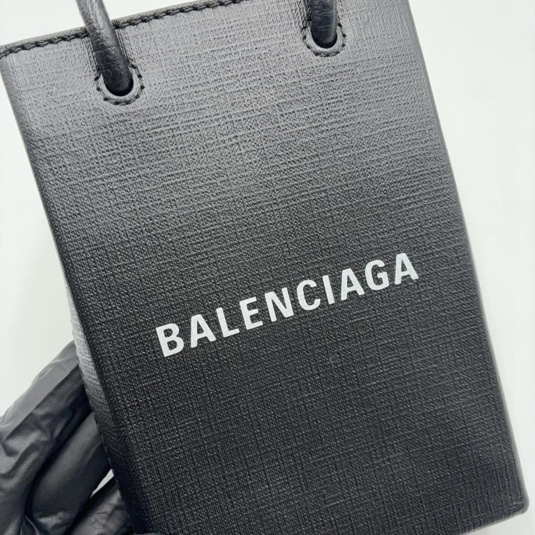 BALENCIAGA バレンシアガ フォンホルダー ショルダー ミニショッピング BALENCIAGA バレンシアガ フォンホルダー ポーチ ショルダーバッグ