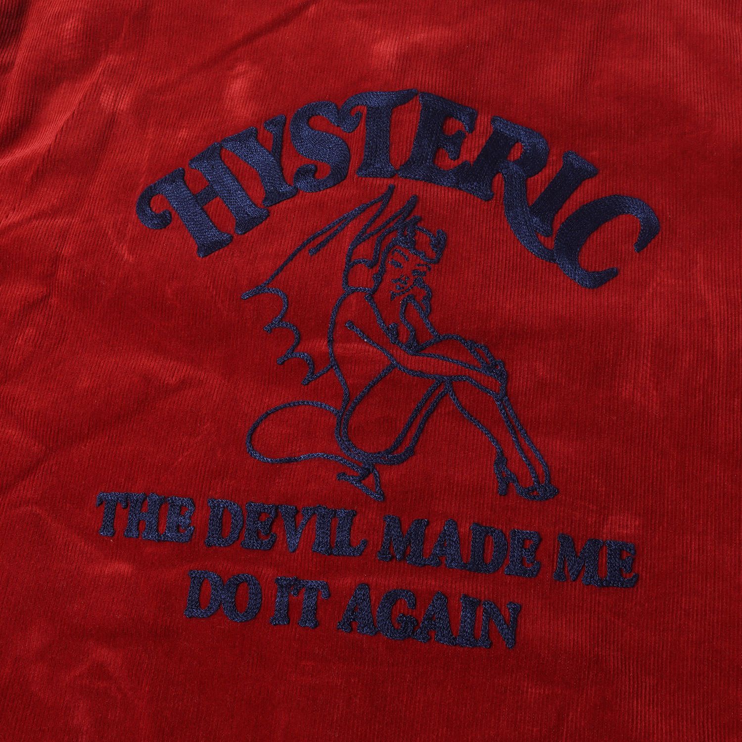 HYSTERIC GLAMOUR DEVIL スウェットジャケット レッド ヒス 美品】HYSTERIC GLAMOUR ヒステリックグラマー ジャケット レッド