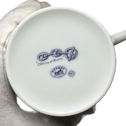 HERMES エルメス シェーヌダンクル ティーカップ＆ソーサー 2客セット