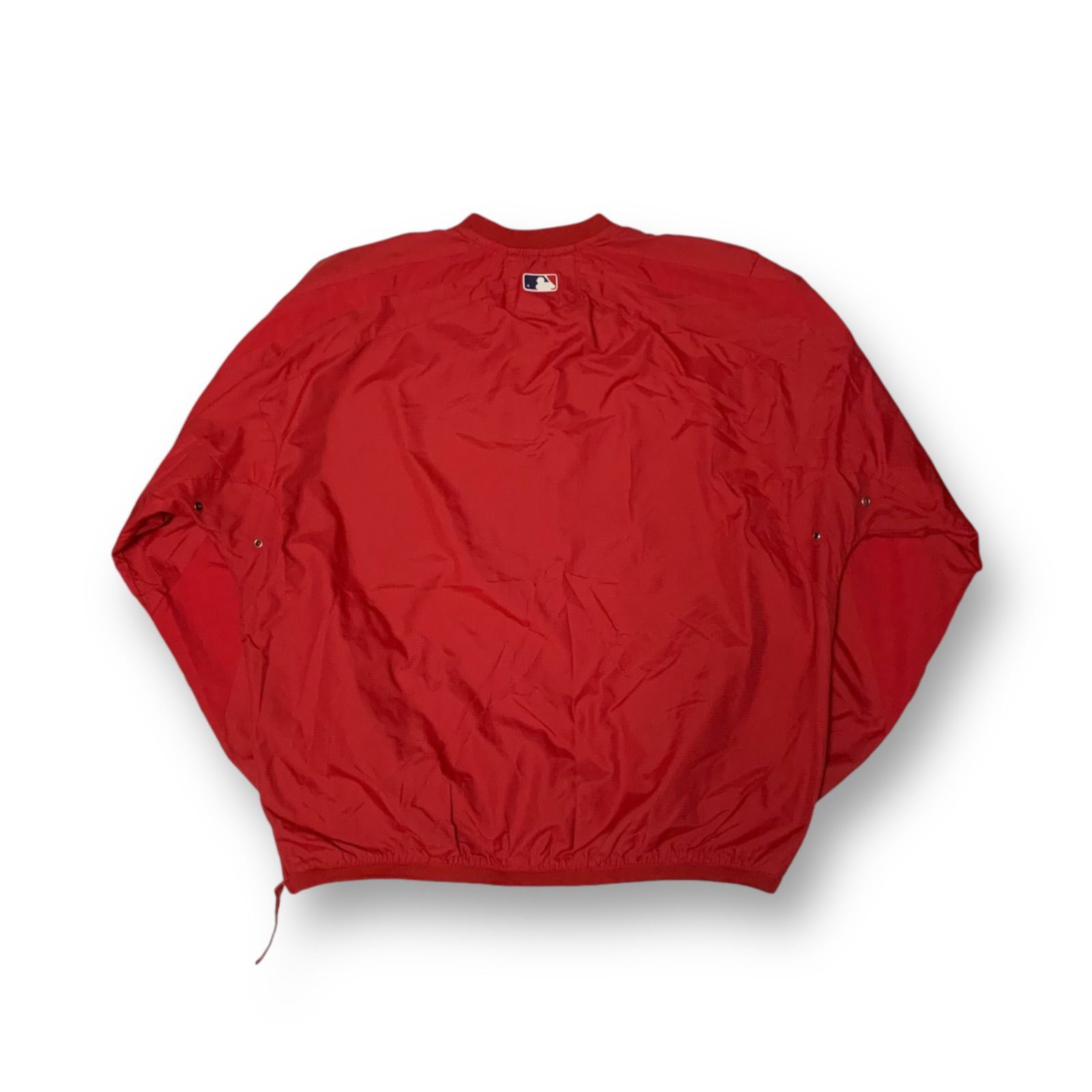 MLB アスレチックス　ハーフジップ　ナイロンプルオーバー　majestic MLB アスレチックス ハーフジップ ナイロンプルオーバー majestic